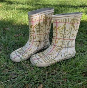 Graffiti Coach Rain Boots